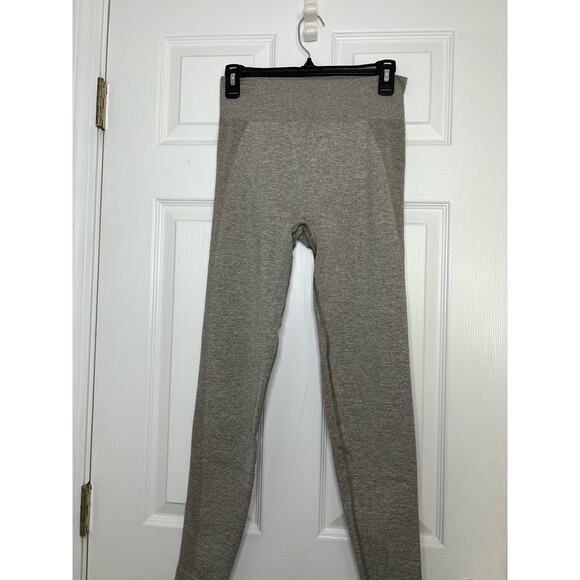 Gymshark Flex High Waisted Workout Leggings Tan and Pink Sz: Medium - Picture 1 of 4